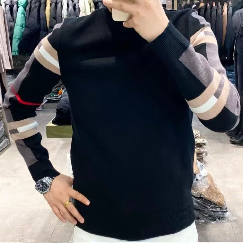 Men's Luxury Striped Long Sleeve Top