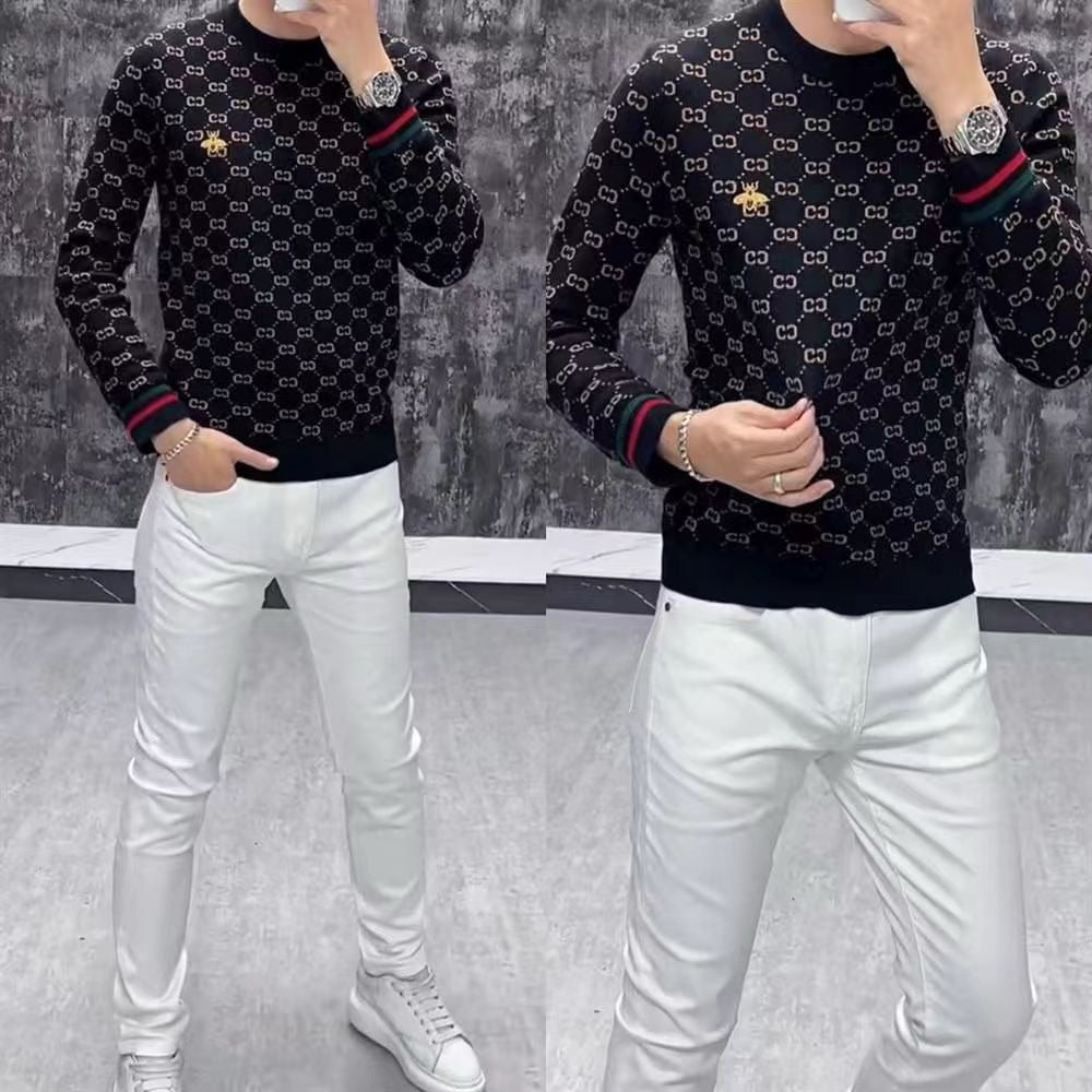 Men's Long-Sleeved Printed Top