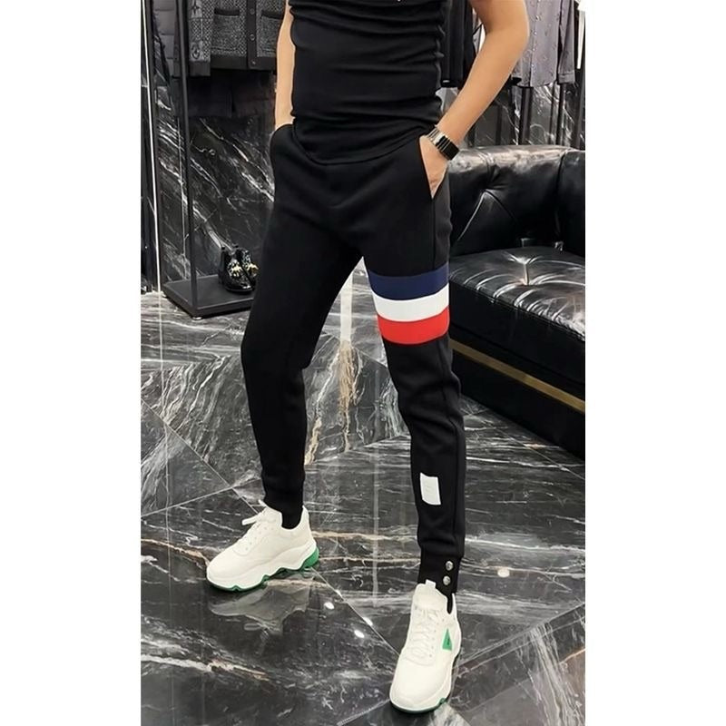 Men's Contrast Striped Sweatpants