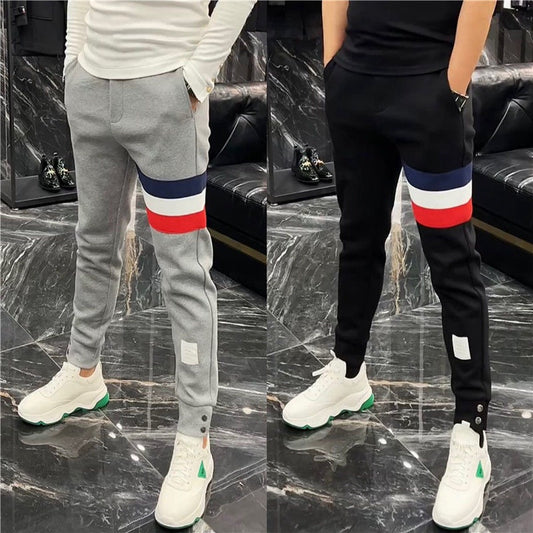 Men's Contrast Striped Sweatpants