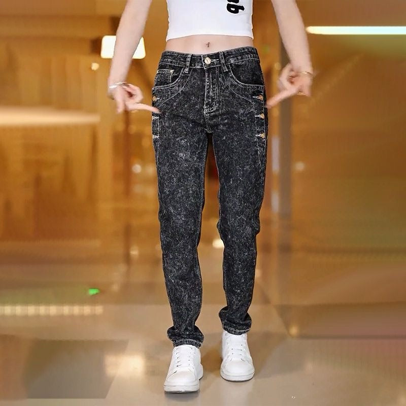 Men's Casual Snowflake Jeans