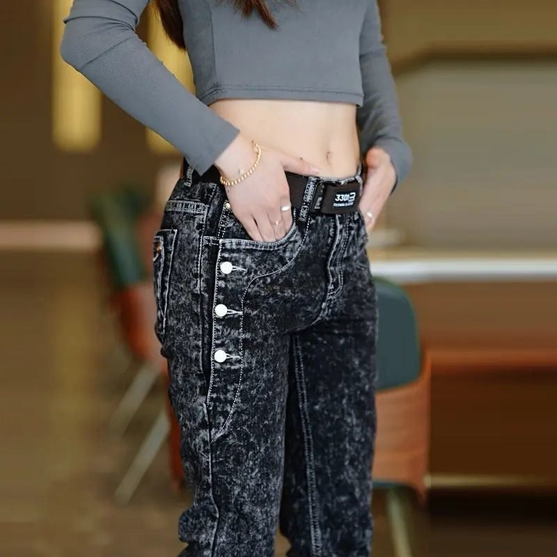 Men's Casual Snowflake Jeans