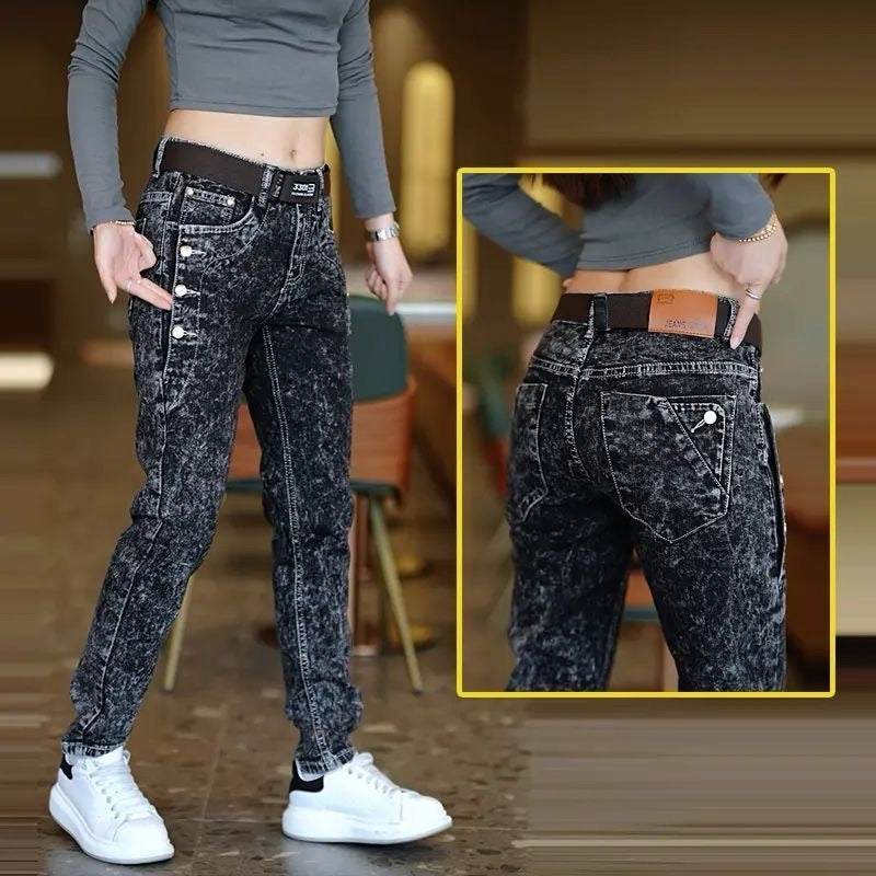 Men's Casual Snowflake Jeans