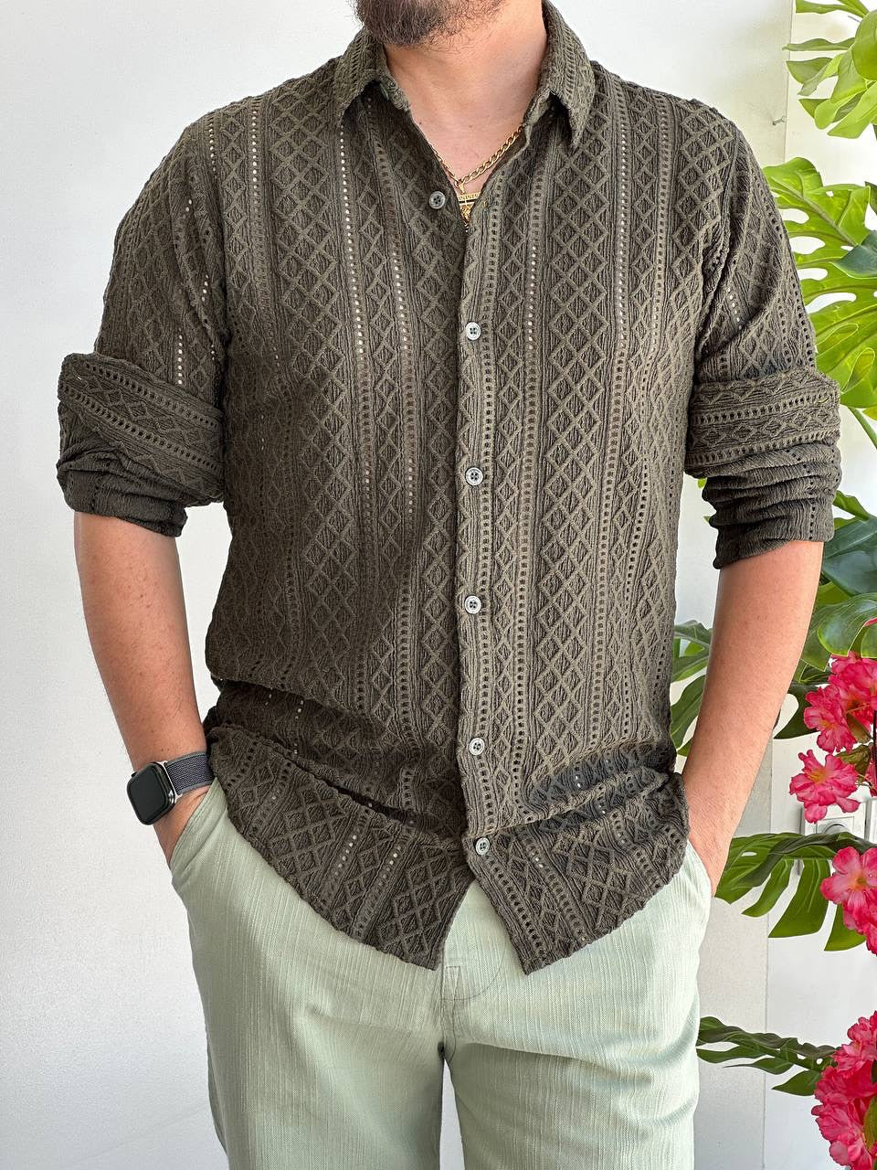 Men's Comfortable Thick Textured Shirt