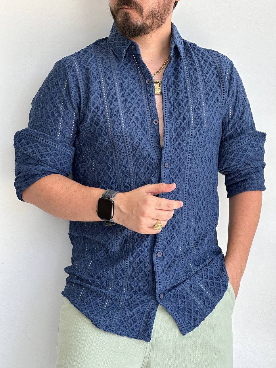 Men's Comfortable Thick Textured Shirt