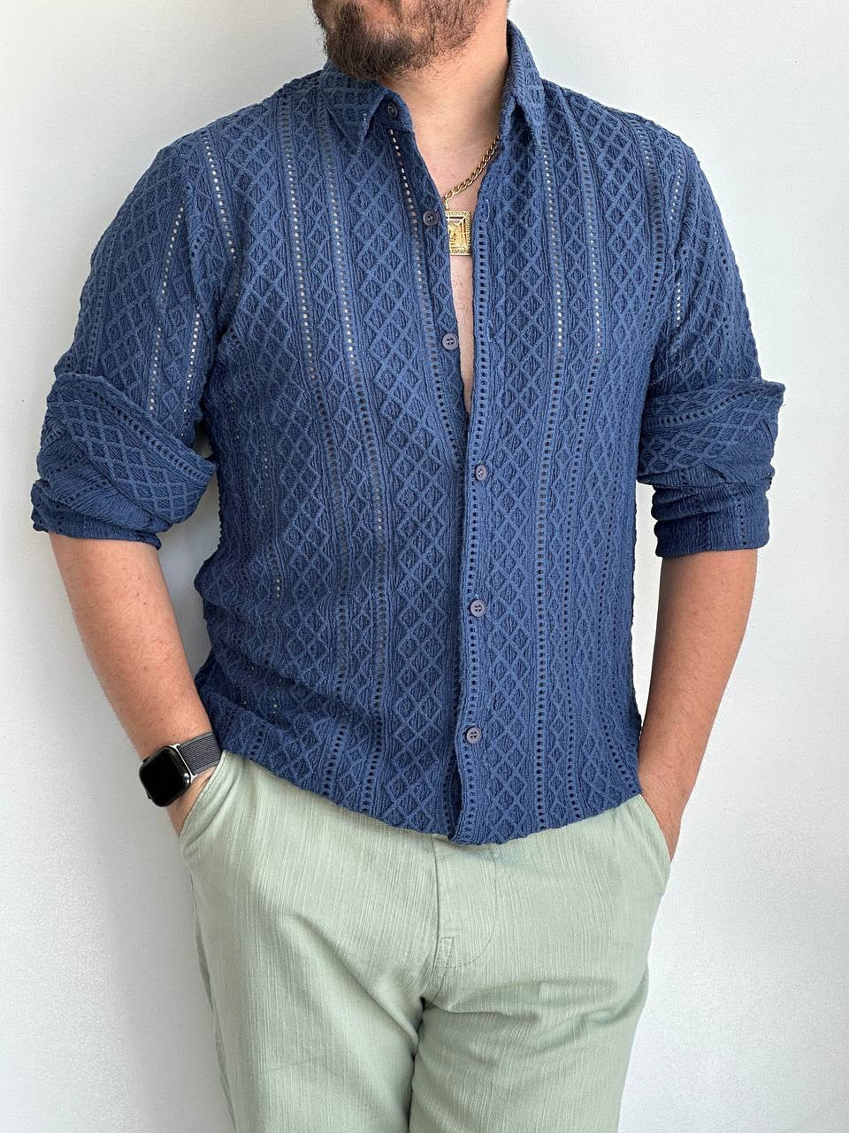 Men's Comfortable Thick Textured Shirt