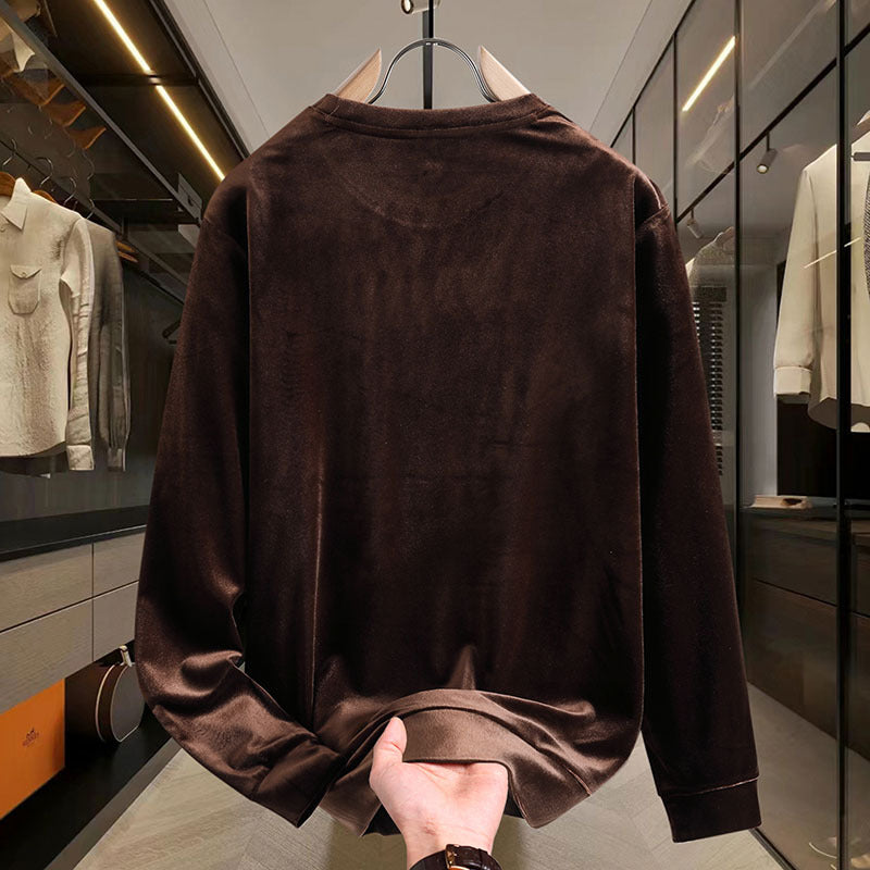 Wolf Rhinestone Long-Sleeved Top