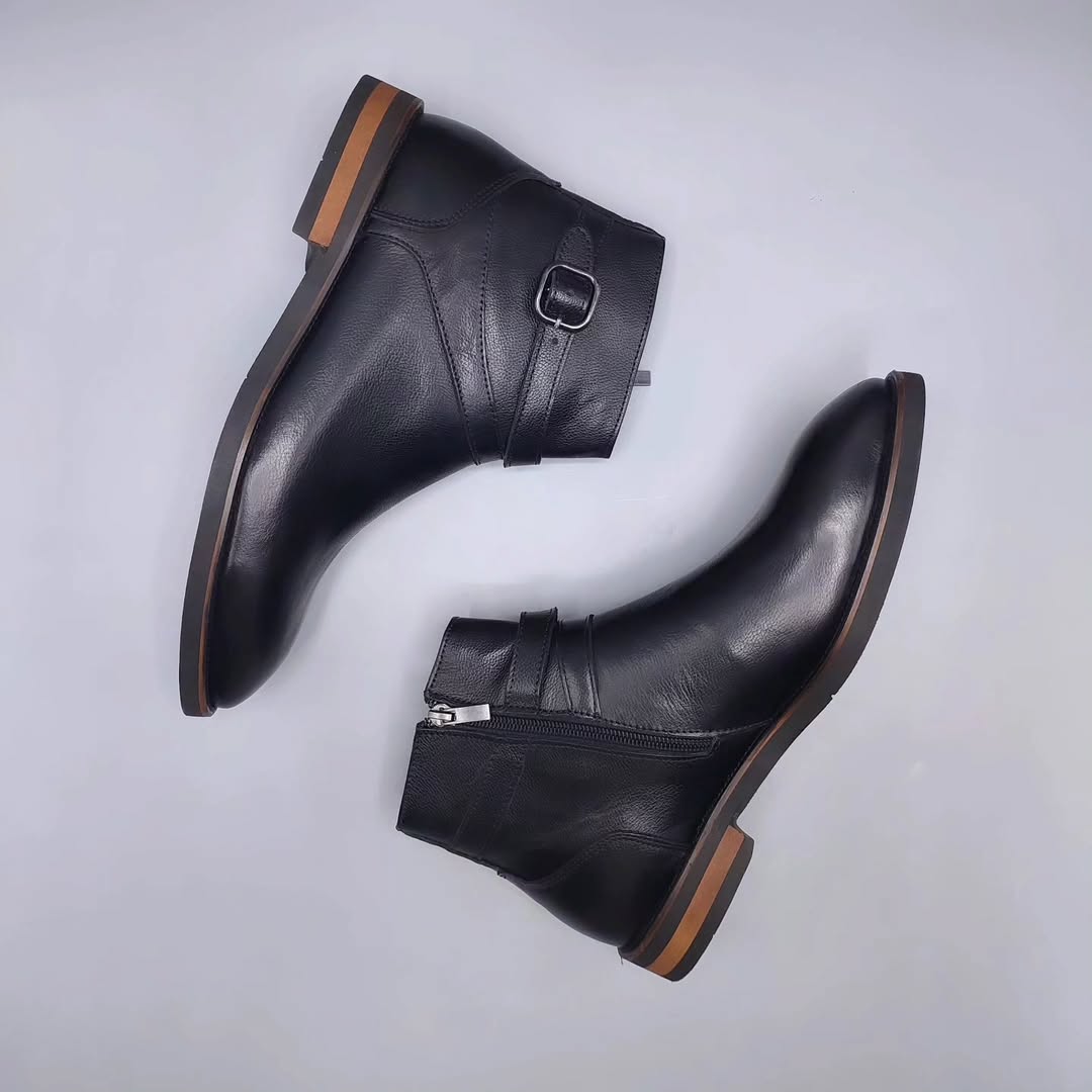 Men's soft leather ankle boots