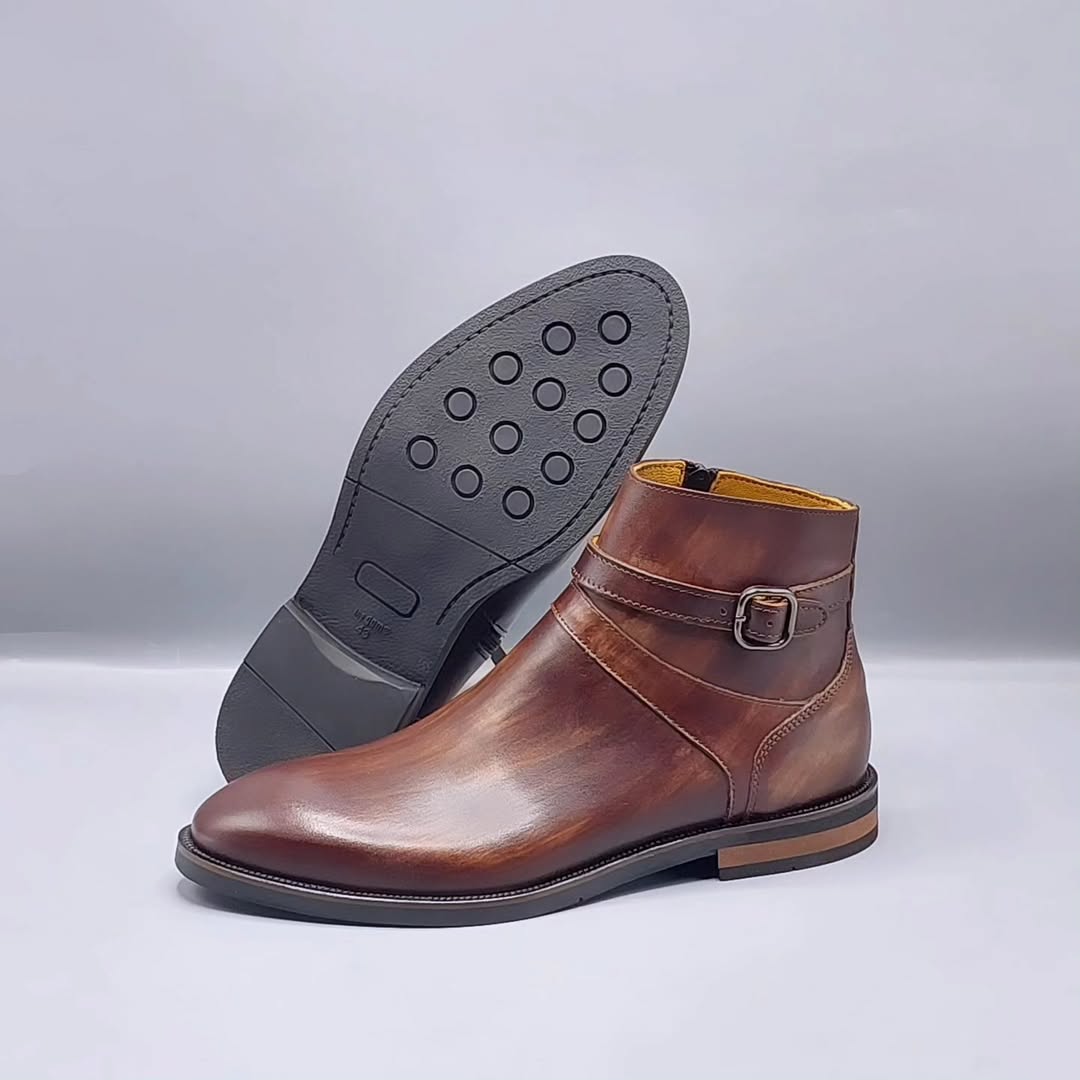 Men's soft leather ankle boots
