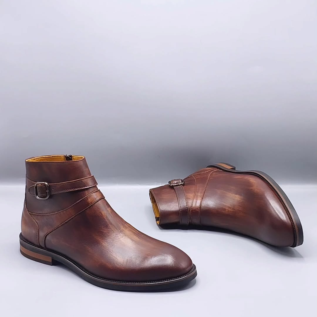 Men's soft leather ankle boots