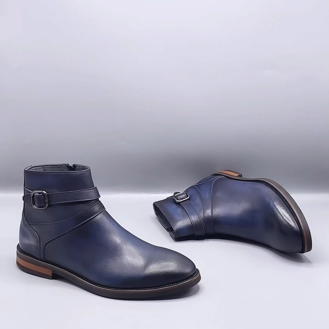 Men's soft leather ankle boots