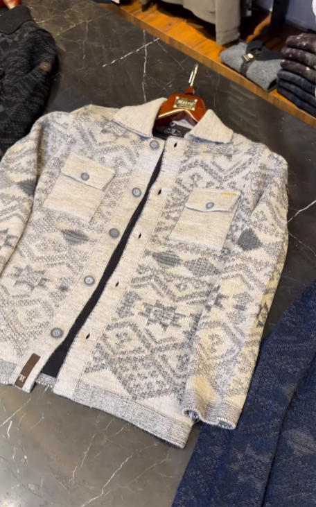 Men's casual knitted cardigan