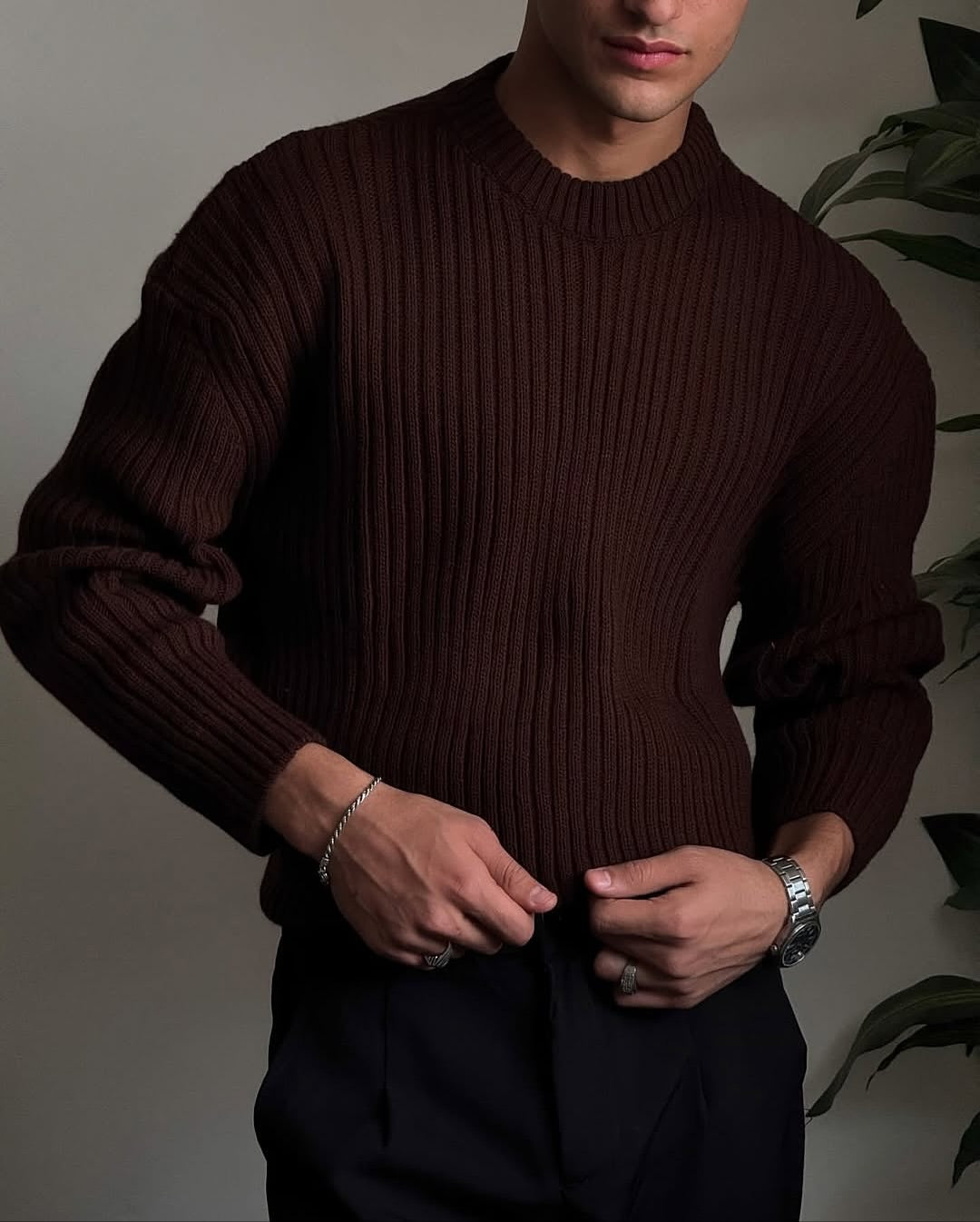 Men's classic thick sweater