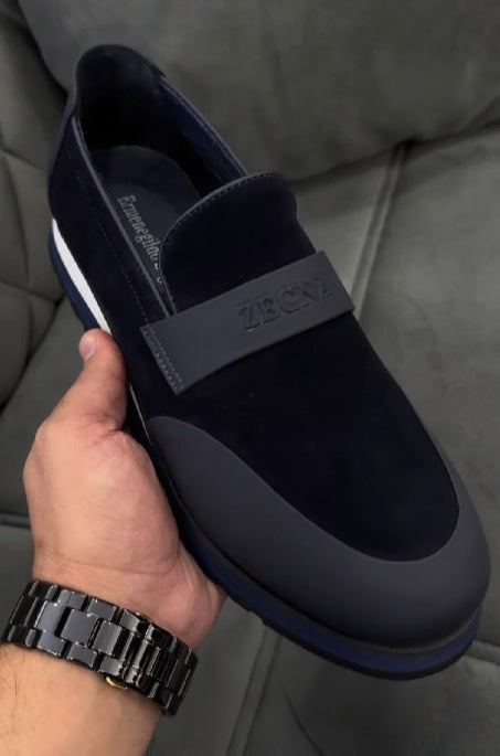 Men's casual suede slip-on shoes