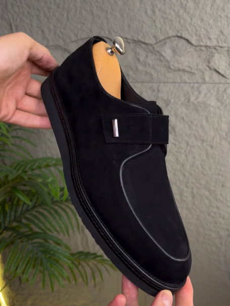 Men's suede slip-on shoes