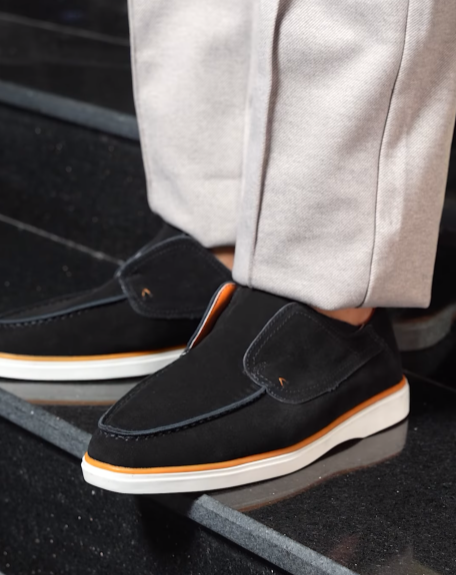 Men's suede slip-on shoes