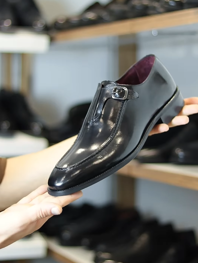 Men's textured leather shoes