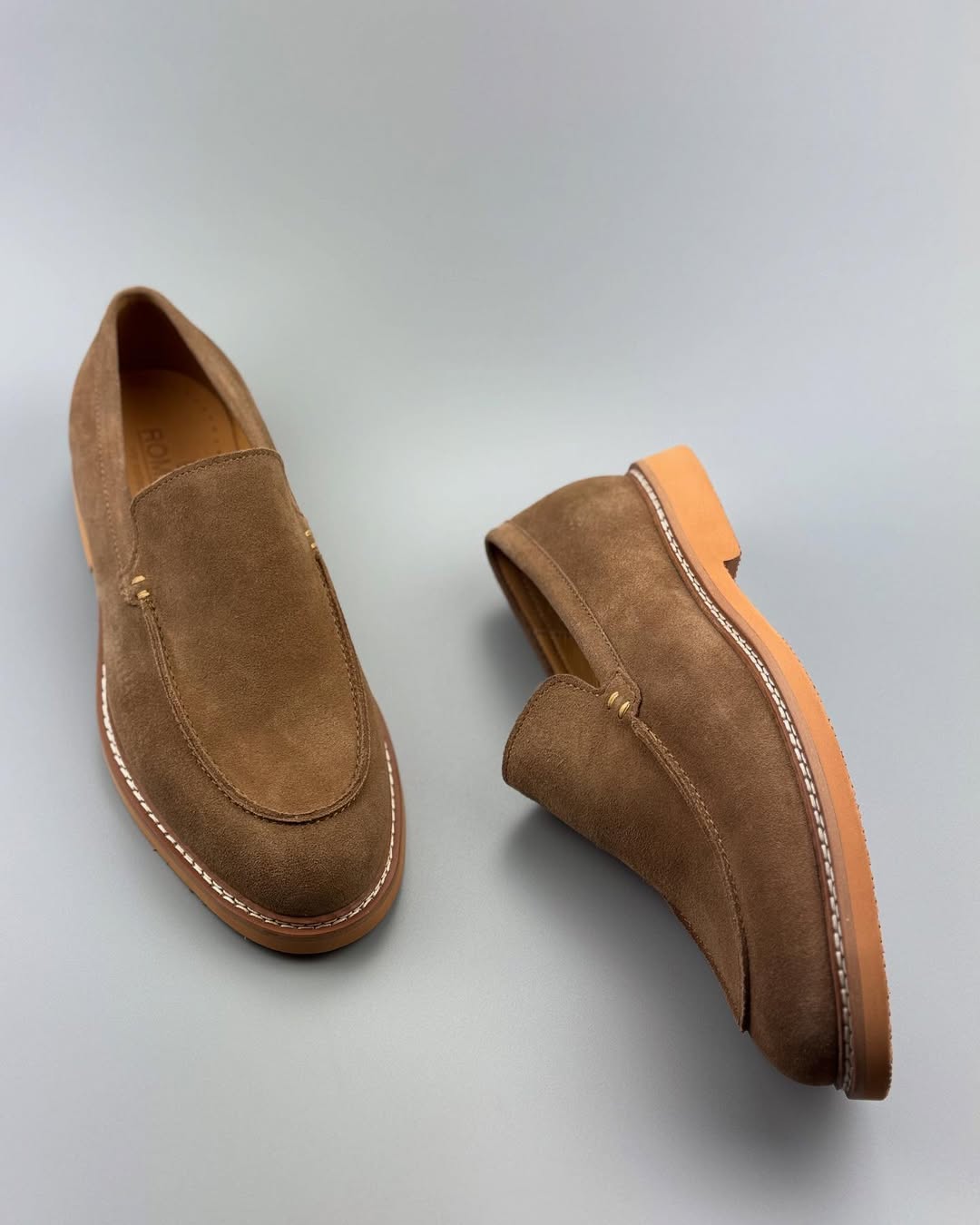 Men's suede slip-on shoes