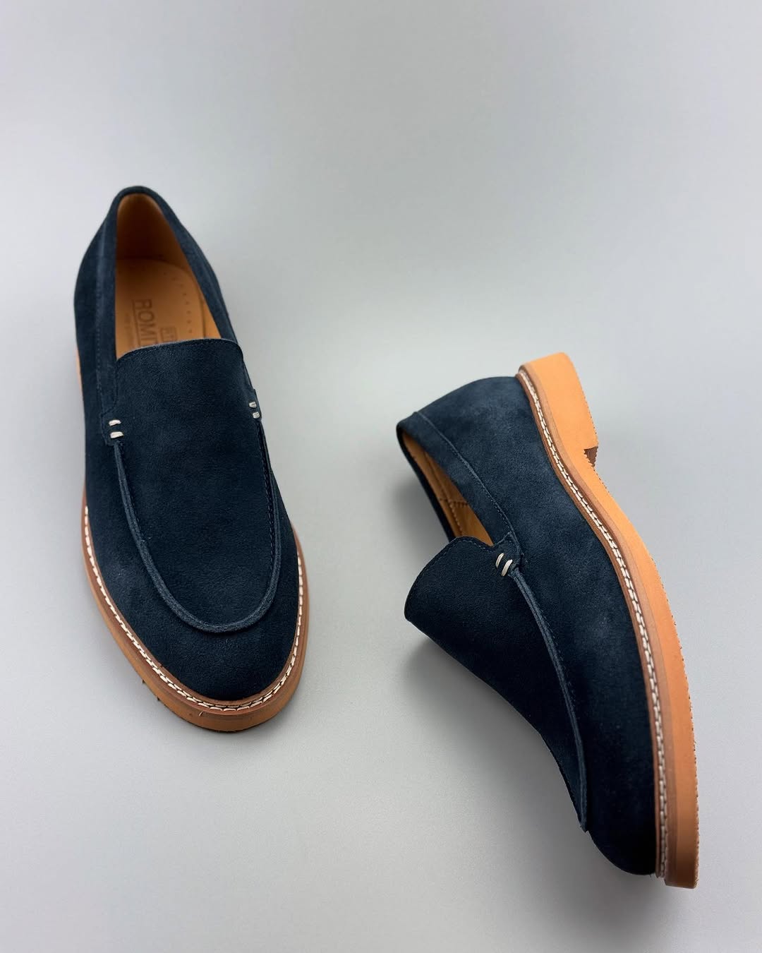 Men's suede slip-on shoes
