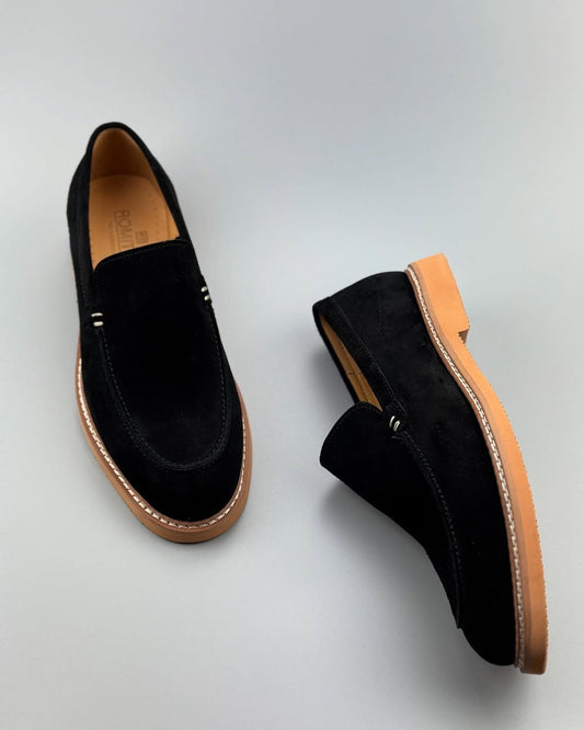 Men's suede slip-on shoes