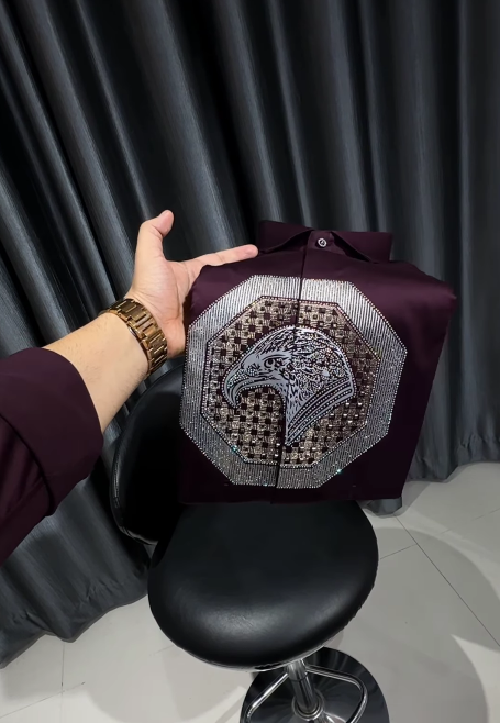 Men's Eagle Rhinestone Shirt