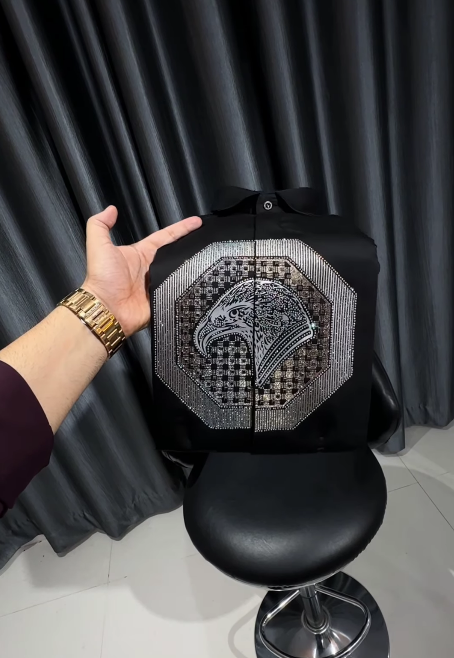 Men's Eagle Rhinestone Shirt