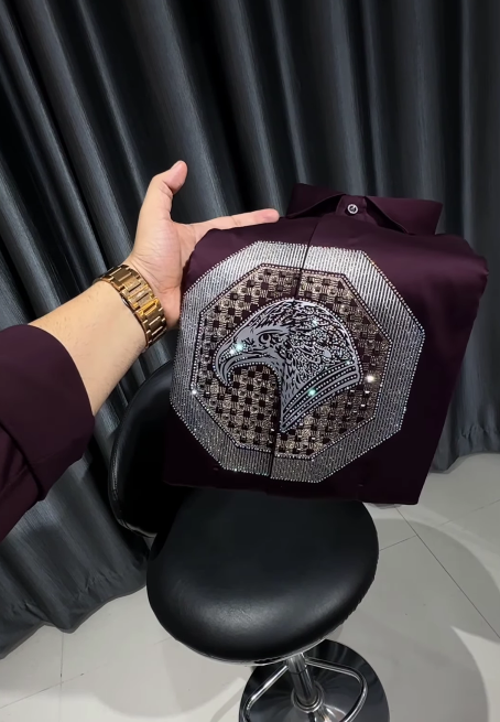 Men's Eagle Rhinestone Shirt