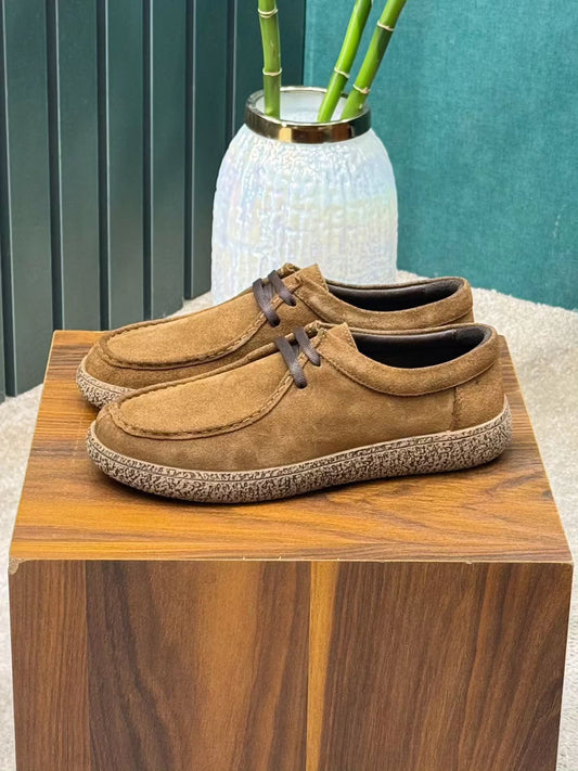 Men's suede casual slip-on shoes
