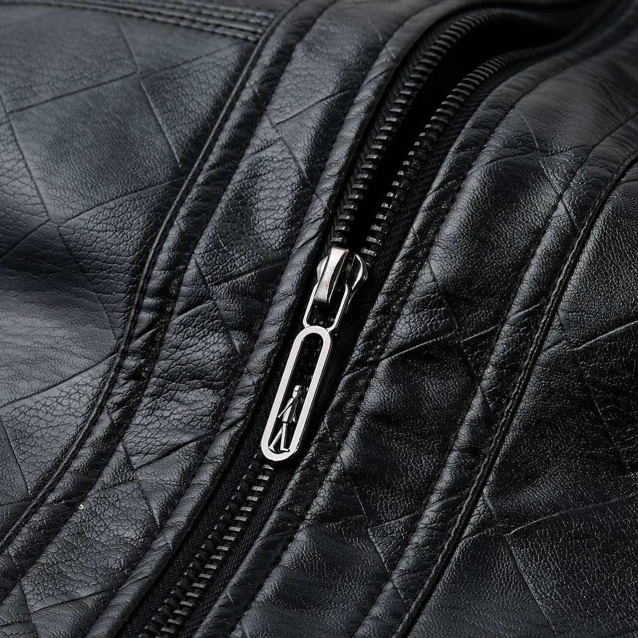 Men's Classic Fleece-Lined Leather Jacket