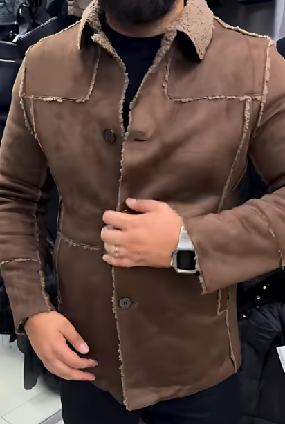 Men's casual suede jacket