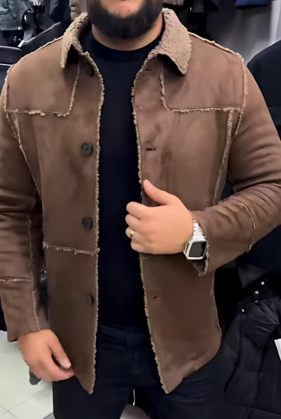 Men's casual suede jacket