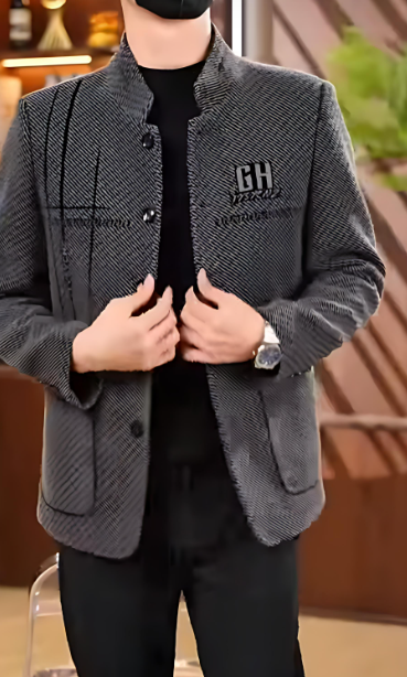 Men's Classic Casual Wool Blend Jacket
