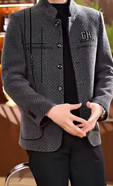 Men's Classic Casual Wool Blend Jacket