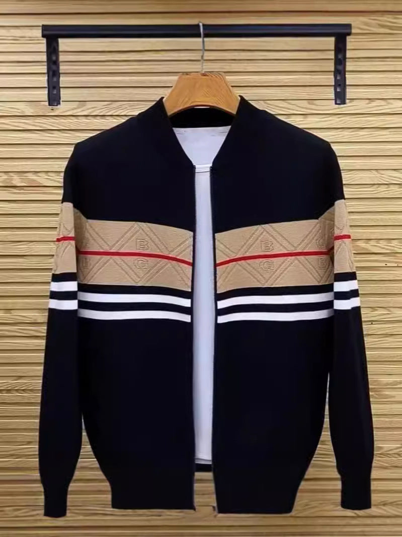Men's casual and comfortable knitted jacket