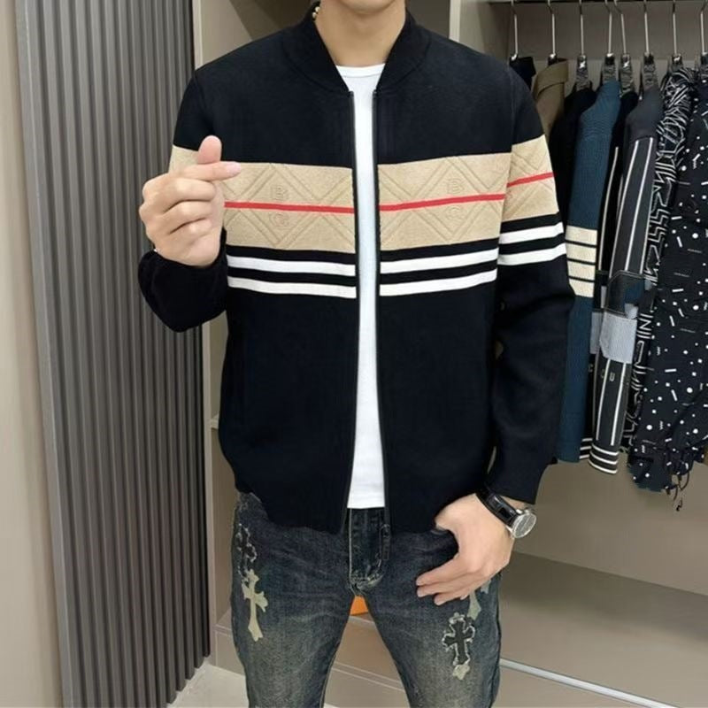 Men's casual and comfortable knitted jacket