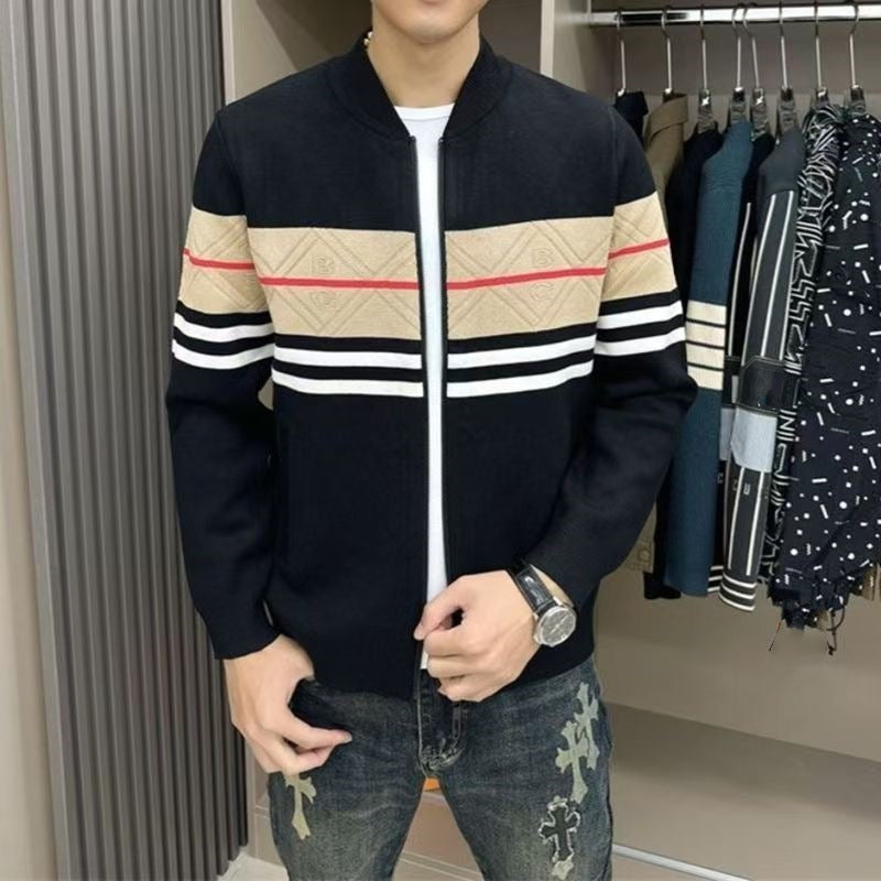 Men's casual and comfortable knitted jacket