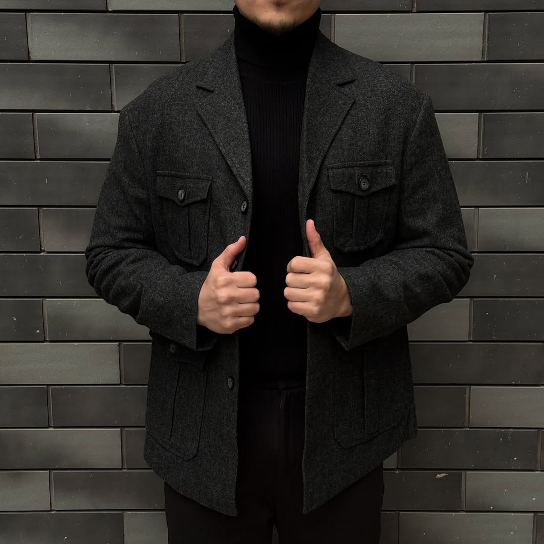 Men's versatile woolen coat