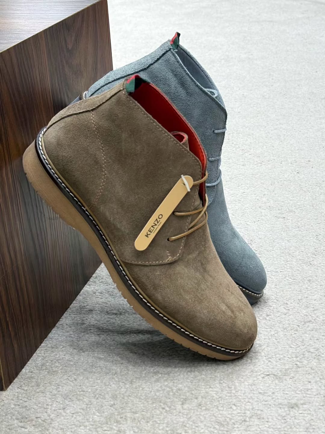 Suede casual high-top men's shoes