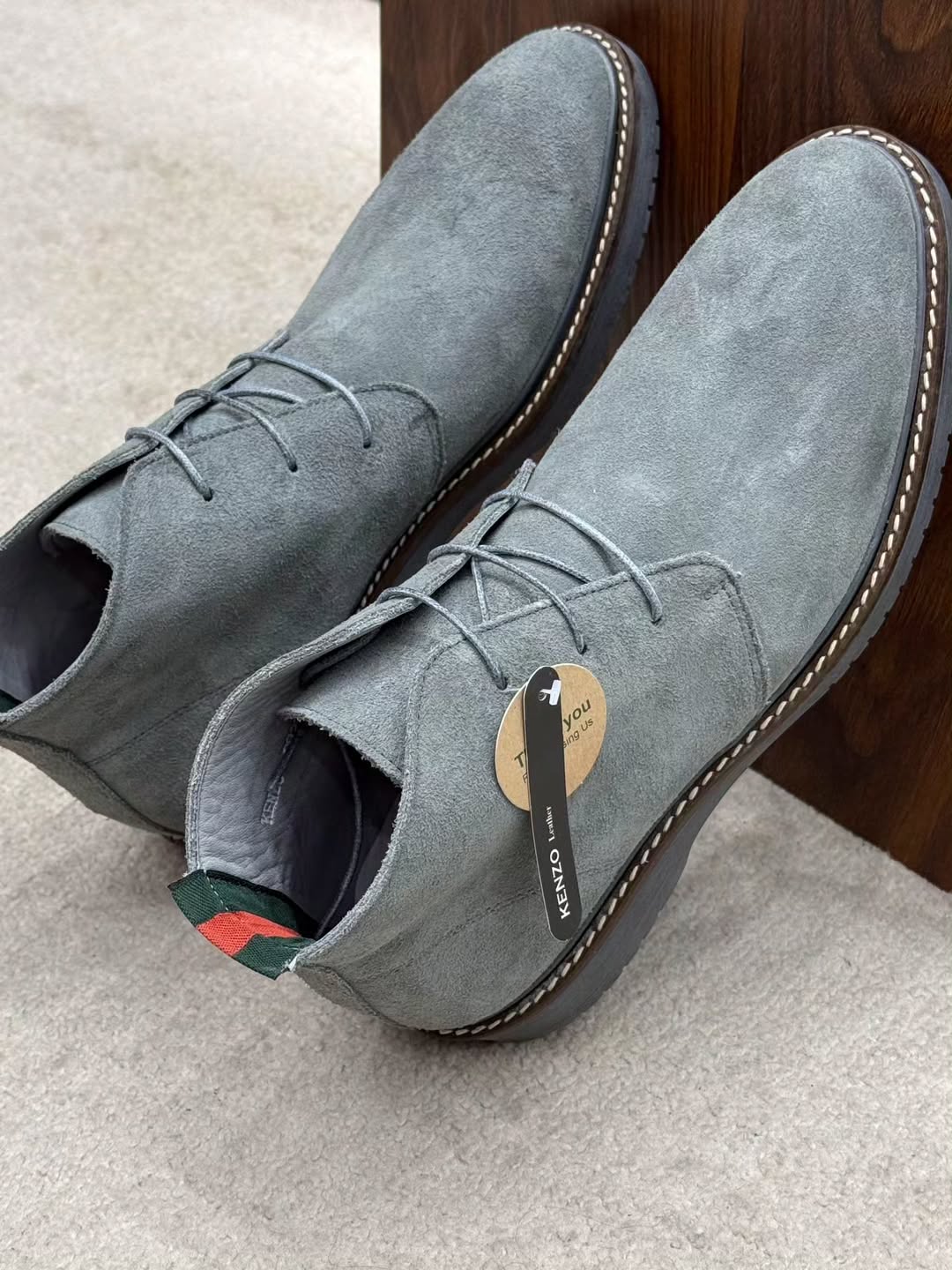 Suede casual high-top men's shoes