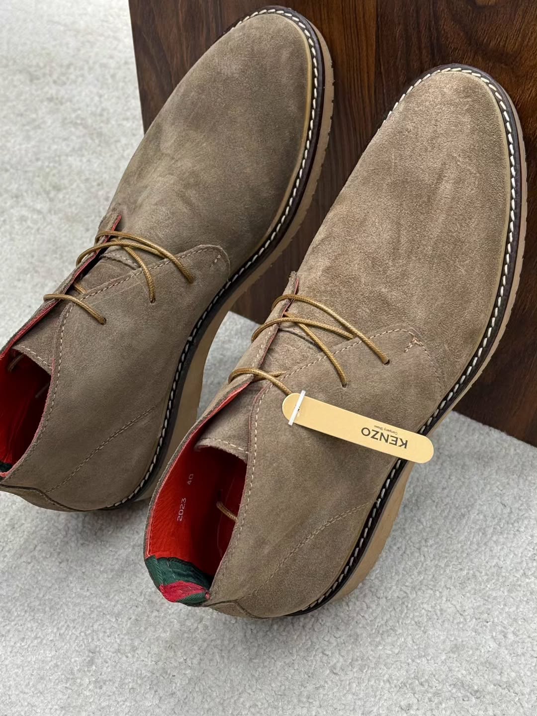 Suede casual high-top men's shoes