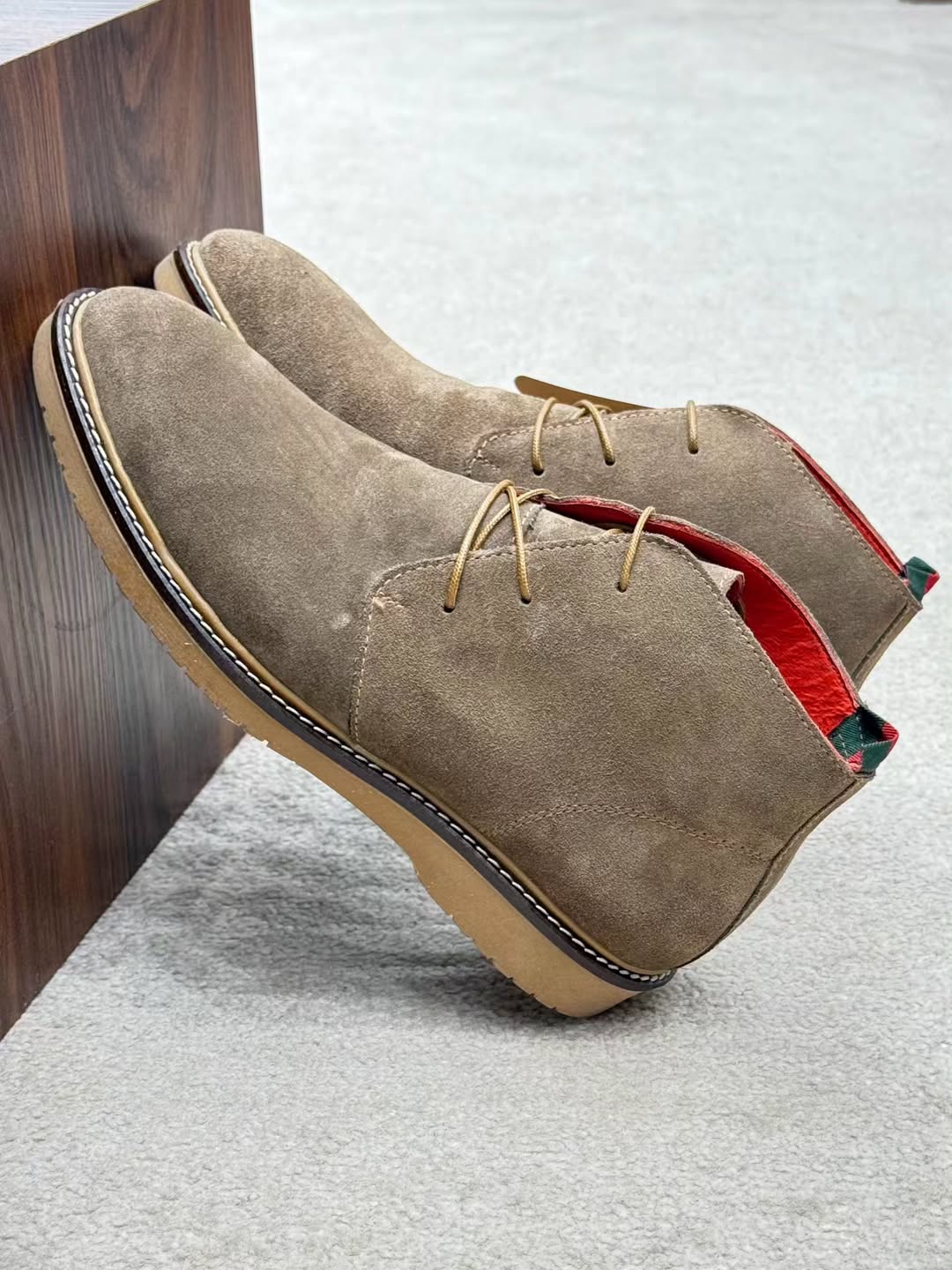 Suede casual high-top men's shoes