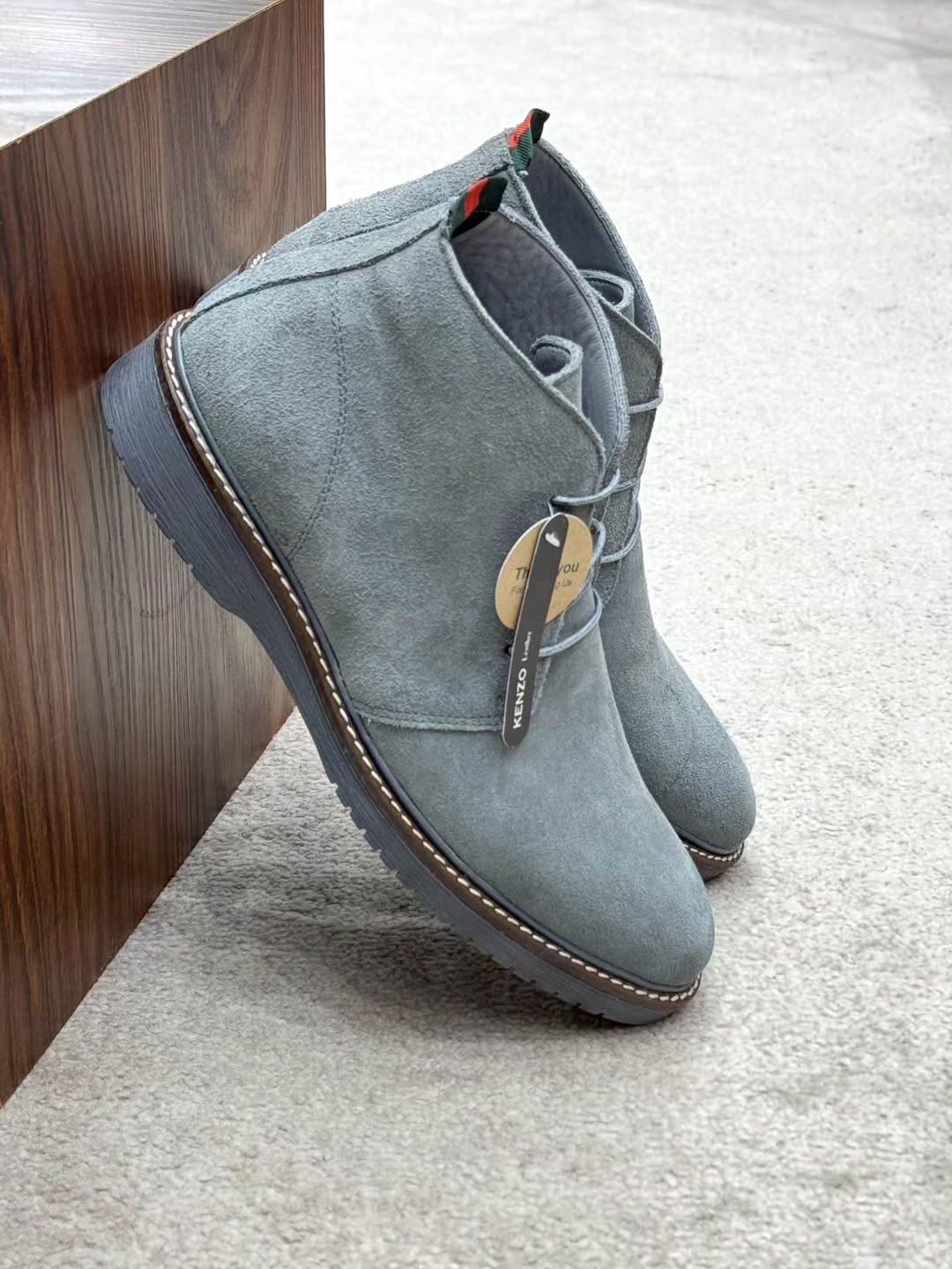 Suede casual high-top men's shoes