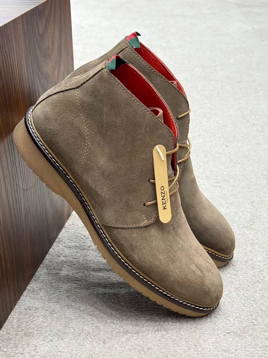 Suede casual high-top men's shoes