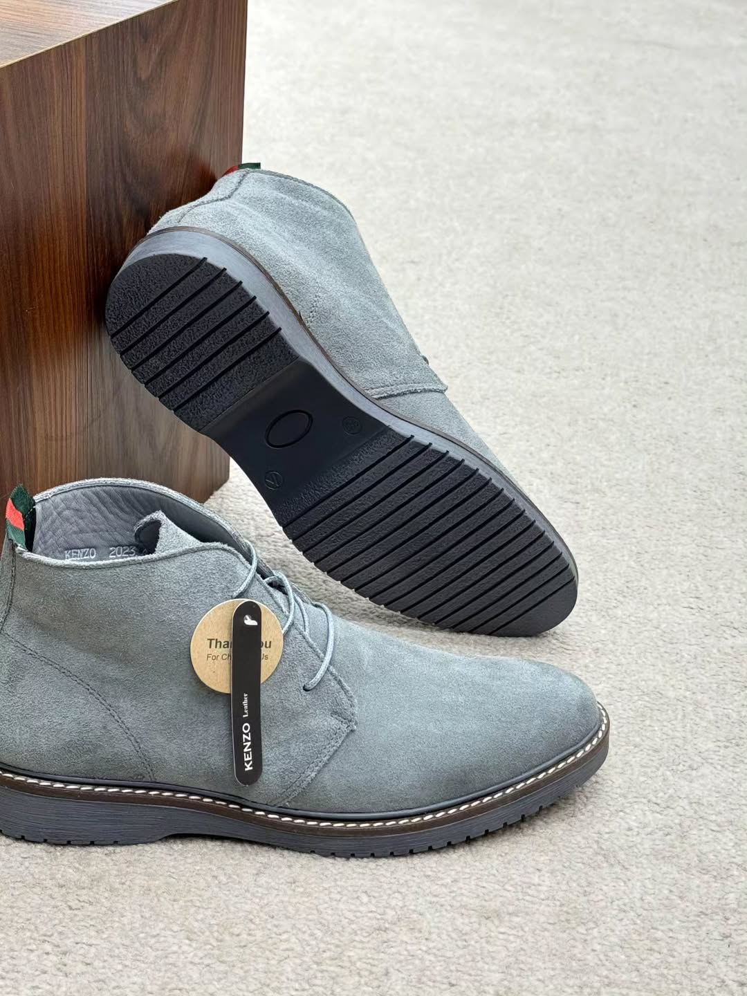 Suede casual high-top men's shoes