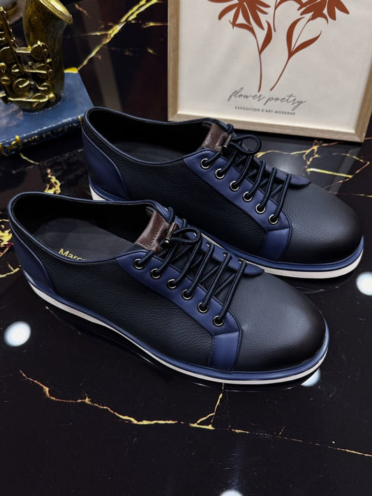 Men's leather slip-on casual shoes