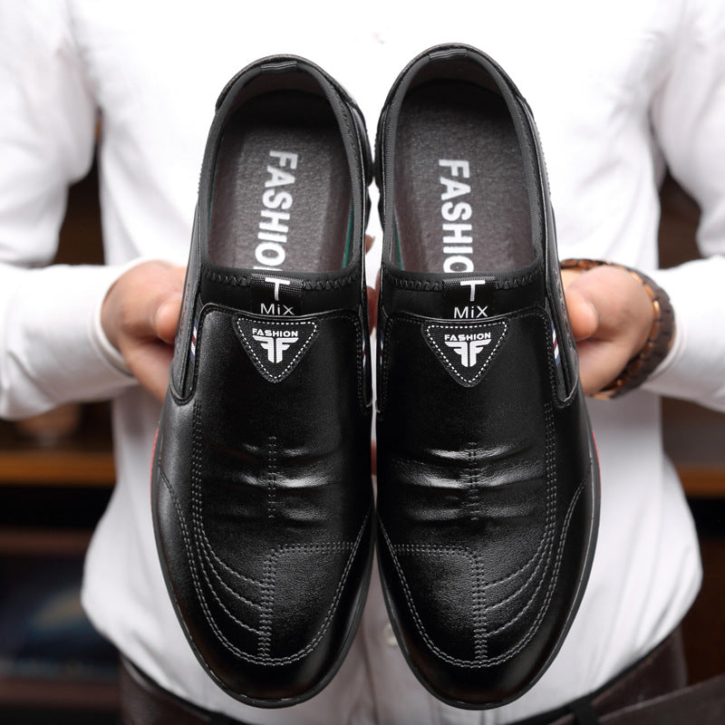 Men's leather slip-on shoes