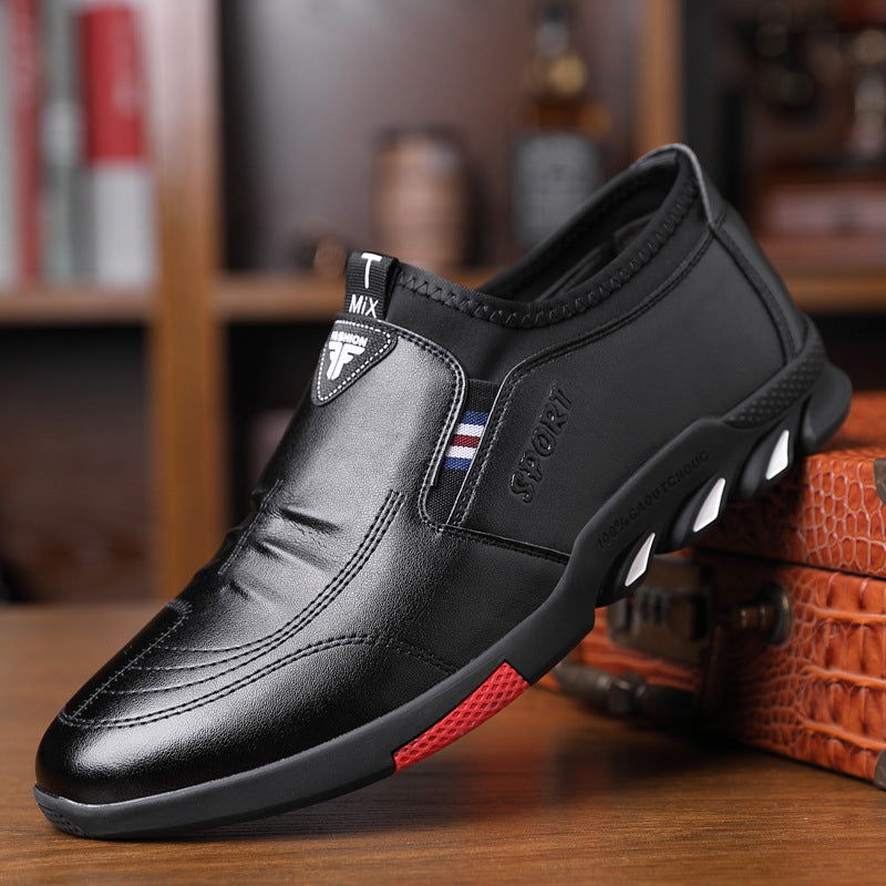 Men's leather slip-on shoes