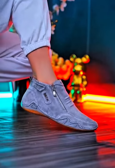 Men's casual side zipper shoes
