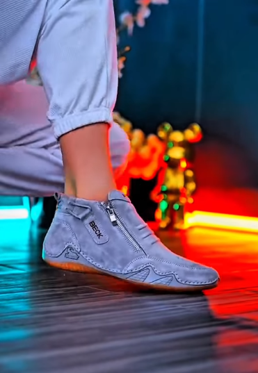 Men's casual side zipper shoes