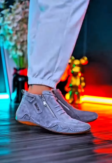 Men's casual side zipper shoes
